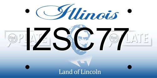 IZSC77 Illinois License Plate
