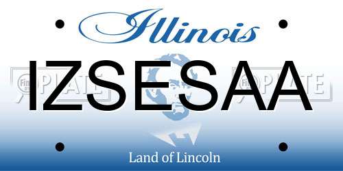 IZSESAA Illinois License Plate