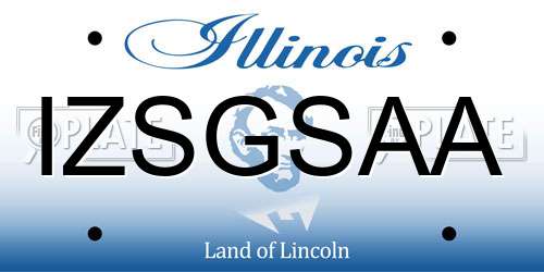 IZSGSAA Illinois License Plate