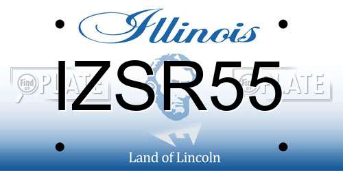 IZSR55 Illinois License Plate