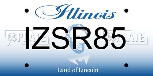 IZSR85 Illinois License Plate