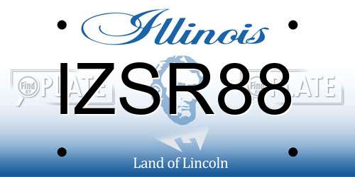 IZSR88 Illinois License Plate