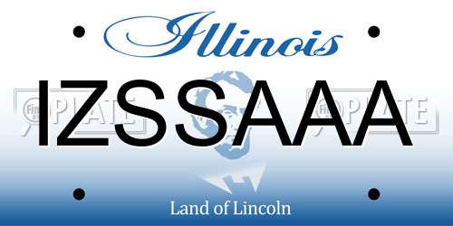 IZSSAAA Illinois License Plate