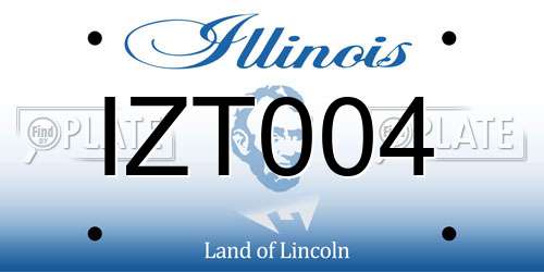 IZT004 Illinois License Plate