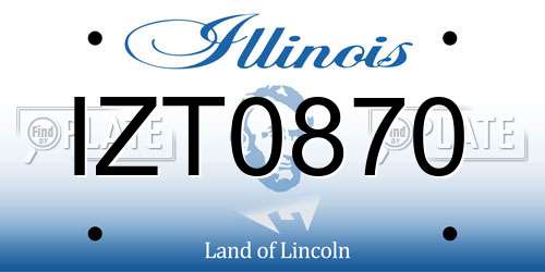 IZT0870 Illinois License Plate