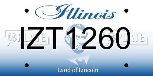 IZT1260 Illinois License Plate