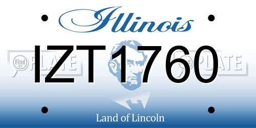 IZT1760 Illinois License Plate
