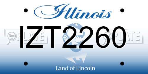 IZT2260 Illinois License Plate