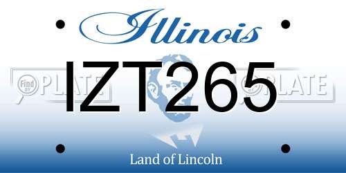 IZT265 Illinois License Plate