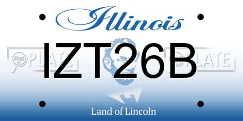 IZT26B Illinois License Plate