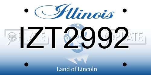 IZT2992 Illinois License Plate