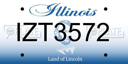 IZT3572 Illinois License Plate
