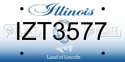 IZT3577 Illinois License Plate