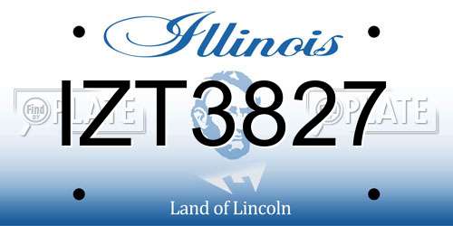 IZT3827 Illinois License Plate