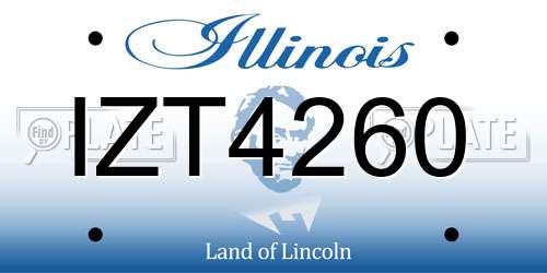 IZT4260 Illinois License Plate