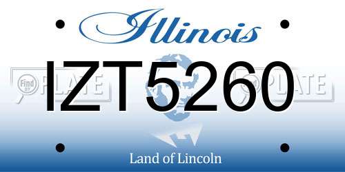 IZT5260 Illinois License Plate