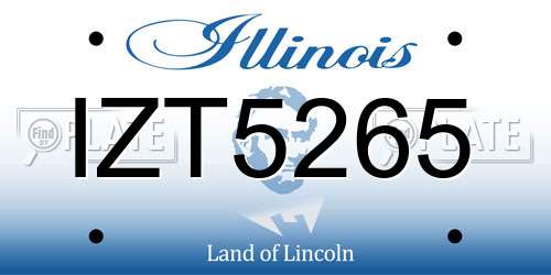 IZT5265 Illinois License Plate