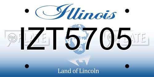 IZT5705 Illinois License Plate