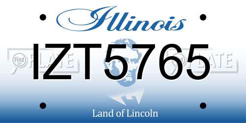 IZT5765 Illinois License Plate