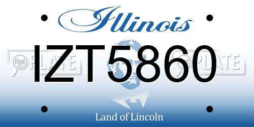 IZT5860 Illinois License Plate