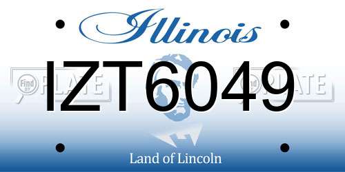 IZT6049 Illinois License Plate