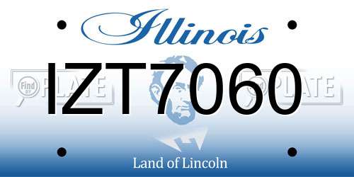 IZT7060 Illinois License Plate