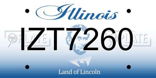 IZT7260 Illinois License Plate