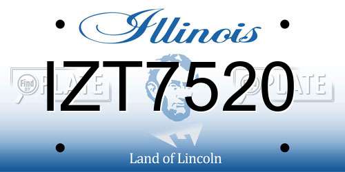 IZT7520 Illinois License Plate