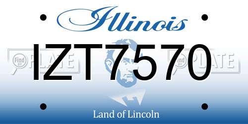 IZT7570 Illinois License Plate