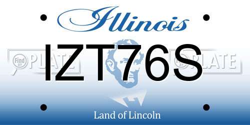 IZT76S Illinois License Plate