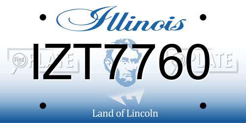 IZT7760 Illinois License Plate