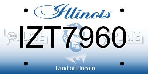 IZT7960 Illinois License Plate