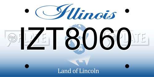 IZT8060 Illinois License Plate