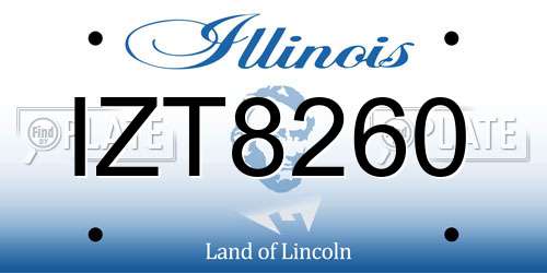 IZT8260 Illinois License Plate