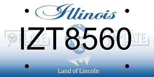 IZT8560 Illinois License Plate
