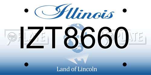 IZT8660 Illinois License Plate