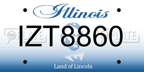 IZT8860 Illinois License Plate