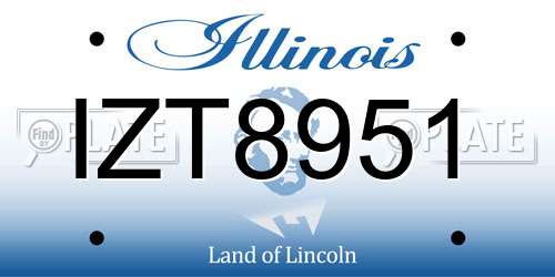 IZT8951 Illinois License Plate