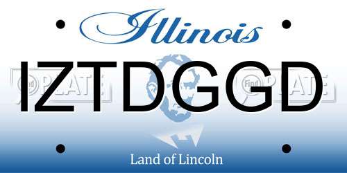 IZTDGGD Illinois License Plate