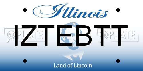 IZTEBTT Illinois License Plate