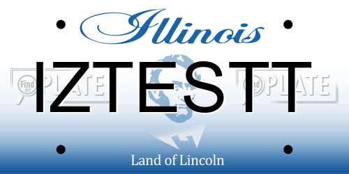 IZTESTT Illinois License Plate
