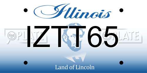 IZTT65 Illinois License Plate