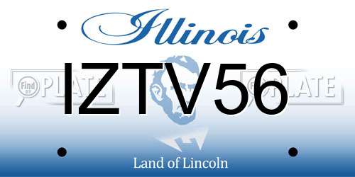 IZTV56 Illinois License Plate