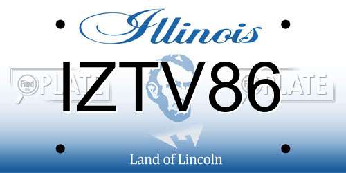 IZTV86 Illinois License Plate