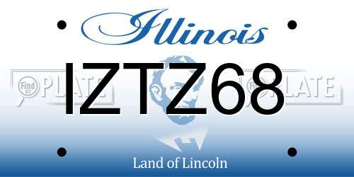 IZTZ68 Illinois License Plate