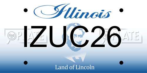 IZUC26 Illinois License Plate