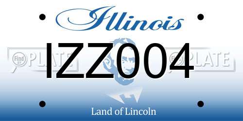 IZZ004 Illinois License Plate