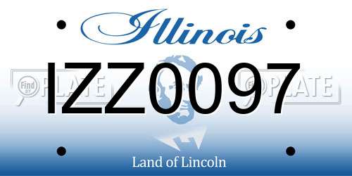 IZZ0097 Illinois License Plate
