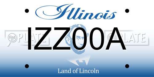 IZZ00A Illinois License Plate