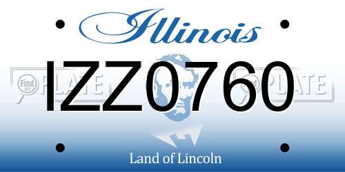 IZZ0760 Illinois License Plate